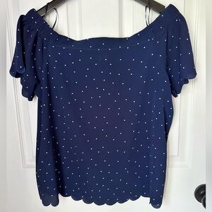 Scalloped off the shoulder top
